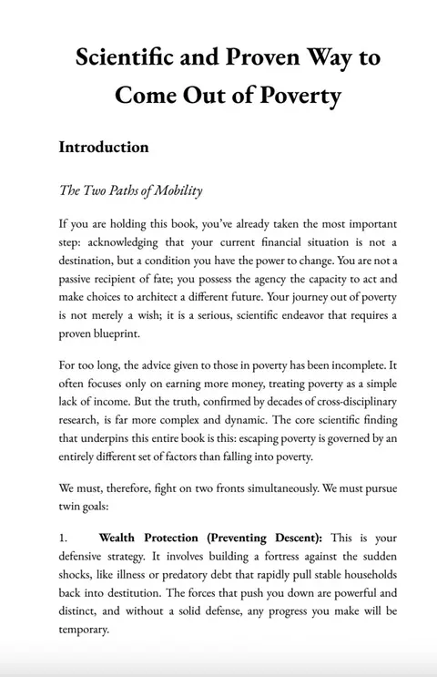 Scientific and Proven Way to Come Out of Poverty: Engineering Your Escape and Fortifying Your Wealth and Prosperity